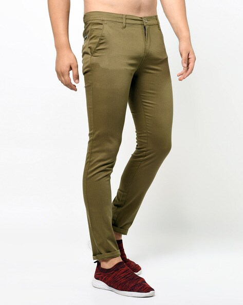 mens skinny olive pants