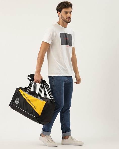 Panelled Duffel Bag with Carry Handles