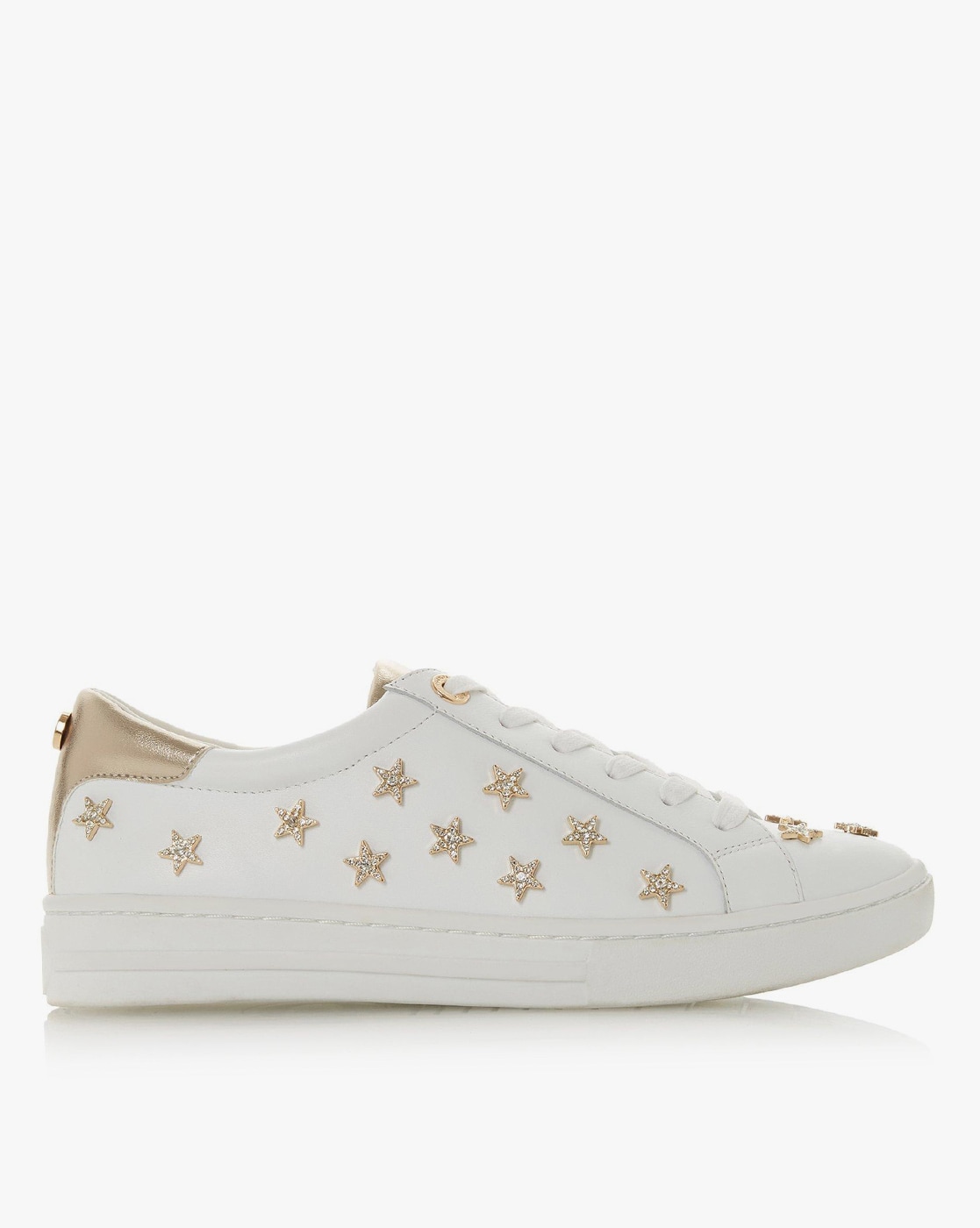 Eilin White, Wedge Lace-Up Trainers | Dune London