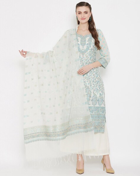 Woven Unstitched Dress Material Price in India