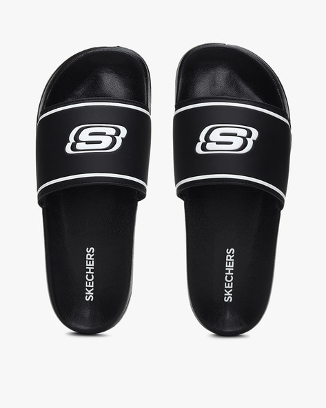 black skechers slides