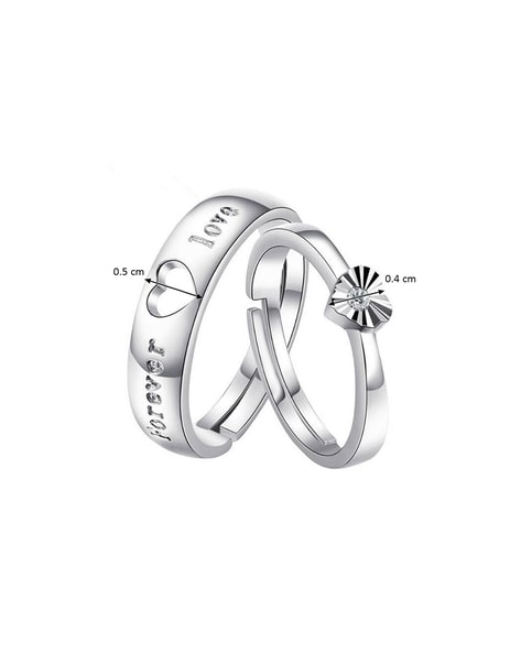 Buy Modern How lite Stone Adjustable Silver Ring |GRT Jewellers