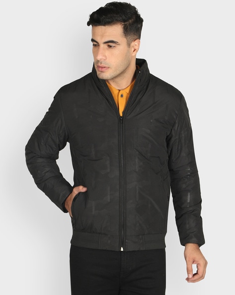 Buy OCTAVE Mens Band Collar Solid Reversible Jacket | Shoppers Stop
