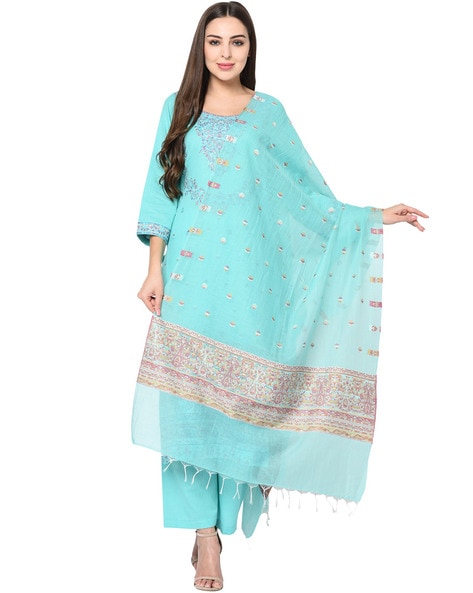 Printed Unstitched Dress Material Price in India