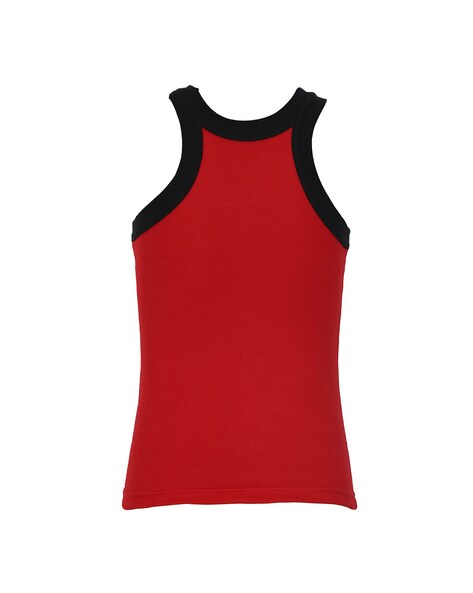 Pack of 6 Round-Neck Sleeveless Vest