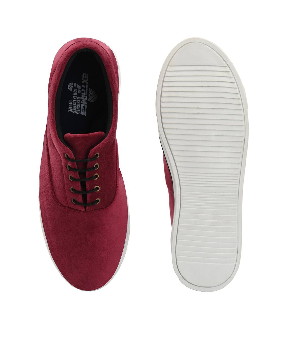 Buy Maroon Sneakers for Men by EXTRIMOS Online