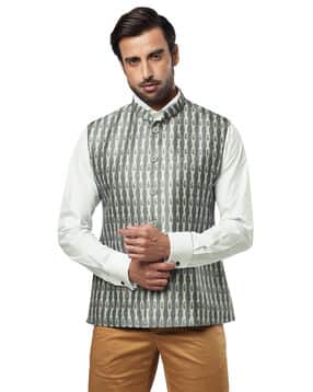 ethnix by raymond Paisley Print Nehru Jacket-picture-36