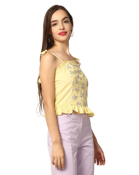 Buy Yellow Tops for Women by ELLE Online