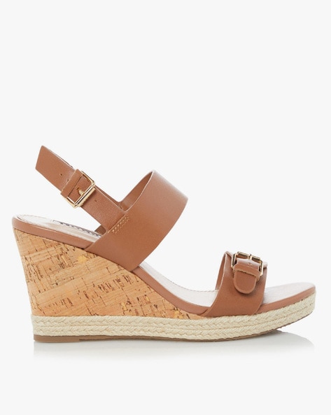 Tan wedge online heels