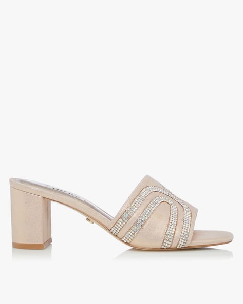 Buy Beige Heeled Sandals for Women by 