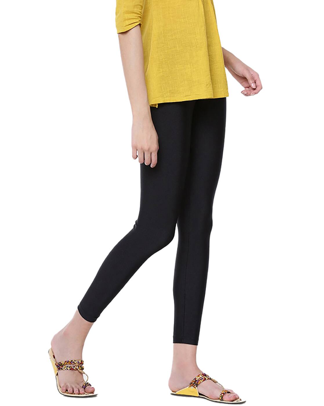 Black Leggings for Women by Go Colors 