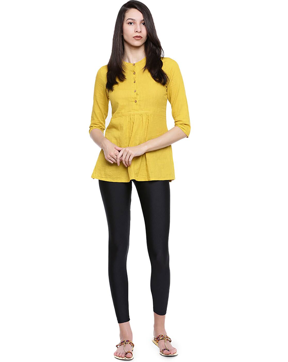 Black Leggings for Women by Go Colors 