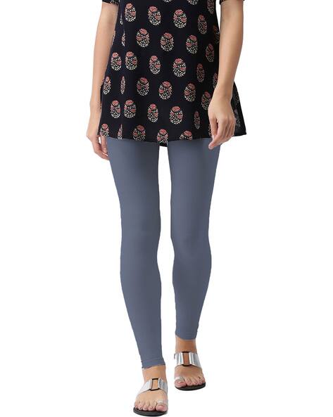 Blue Leggings for Women by Go Colors 