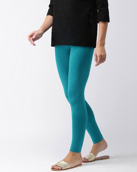 Blue Leggings for Women by Go Colors 