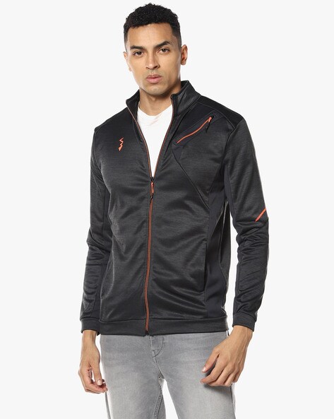 Panelled Zipper-Front Jacket