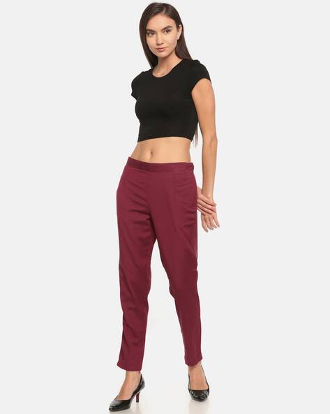 Buy Light Maroon Trousers \u0026 Pants for 