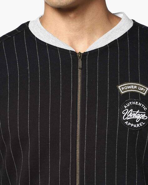 campus sutra black bomber jacket