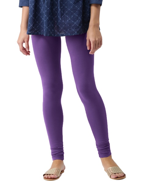 Buy Lavender Leggings for Women by GO COLORS Online