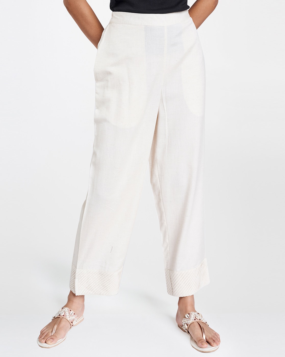 Buy Beige Pants for Women by Saffron Threads Online  Ajiocom