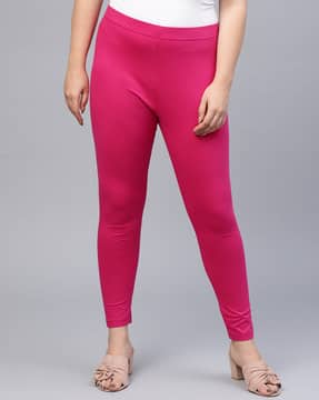 Magenta Leggings for Women by Go Colors 
