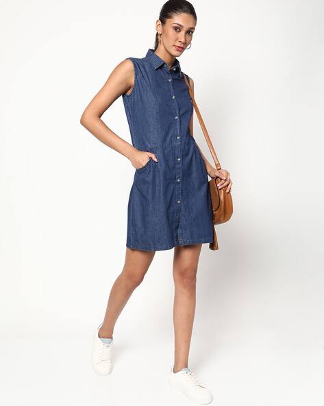 Shirt Dress with Slip Pockets