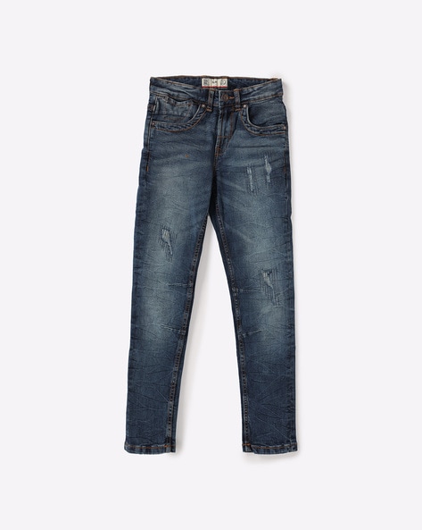 Distressed Slim Fit Jeans