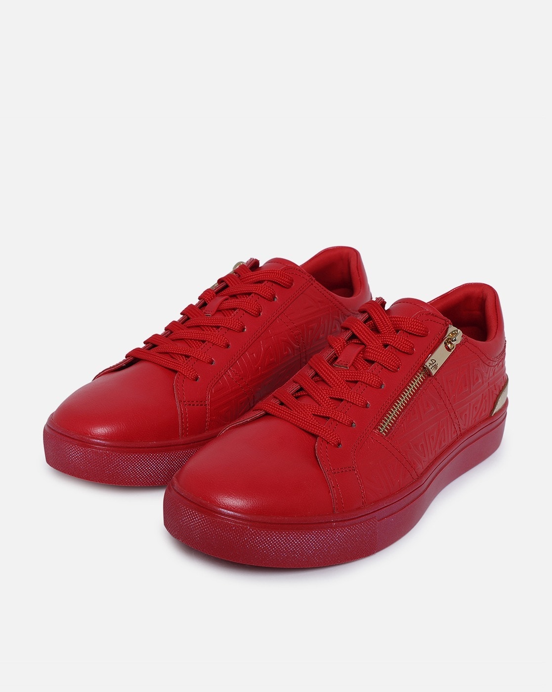 Saint Laurent [SL/01H] Men's Triple Red Leather Hi Top Sneaker Size 10  US/43 EU - Helia Beer Co