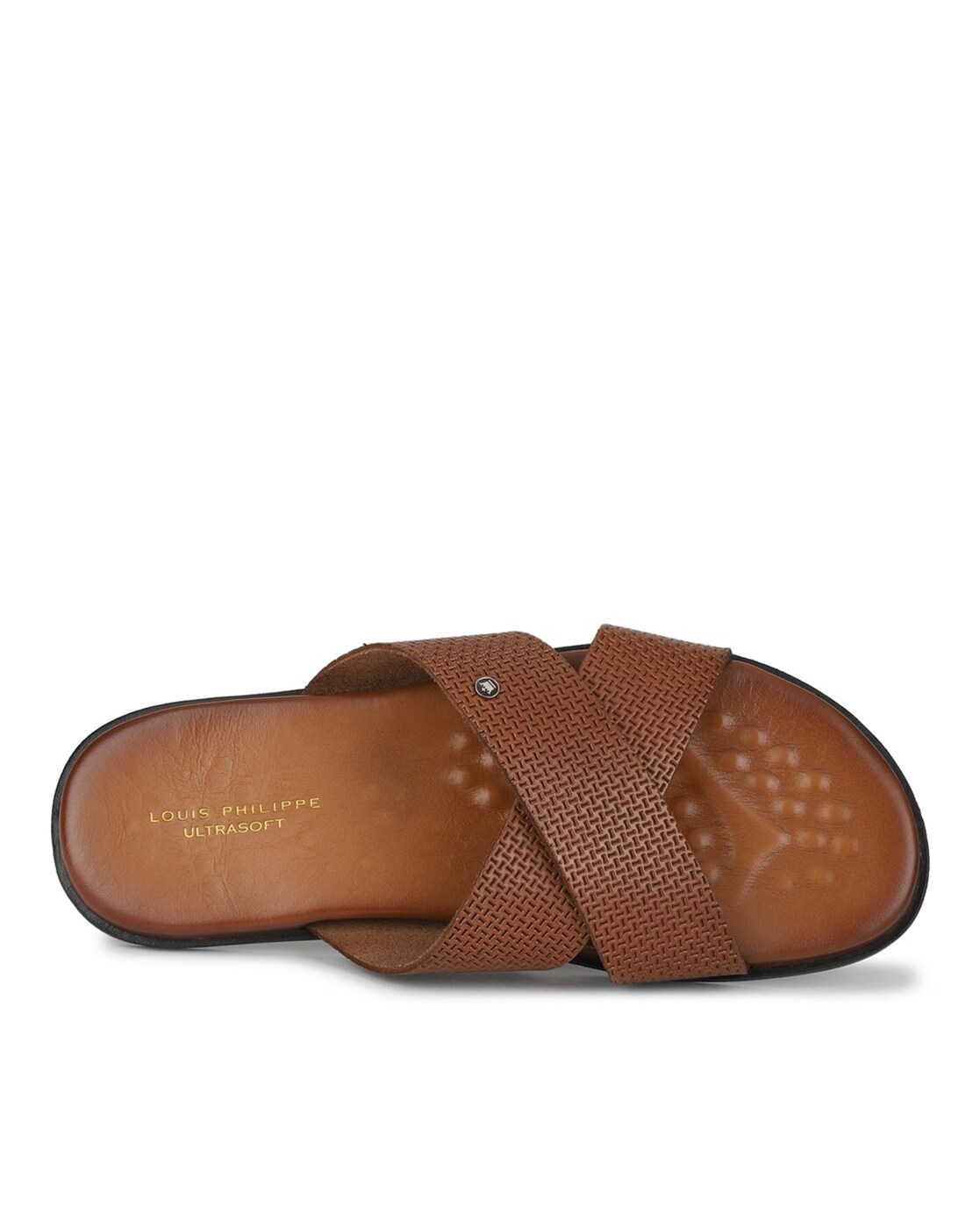 Louis Philippe Men's Black Leather Sandals and Floaters - 6 UK/India (40  EU) : Amazon.in: Fashion