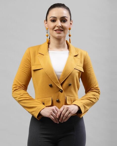 Mustard color women's outlet blazer