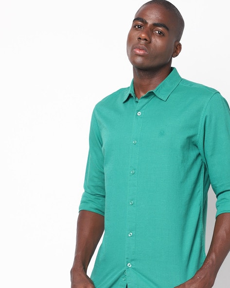 Onvergetelijk Okkernoot de begeleiding Buy Green Shirts for Men by UNITED COLORS OF BENETTON Online | Ajio.com