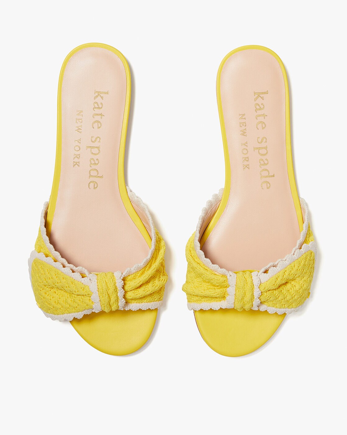 NEW KATE SPADE TERRY YELLOW SAFFIANO LEATHER BUCKLE SANDALS PUMPS 8.5 ITALY  | eBay