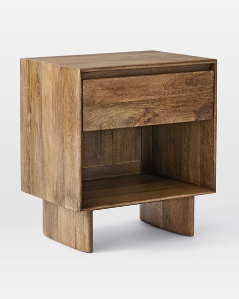 Anton solid store wood nightstand