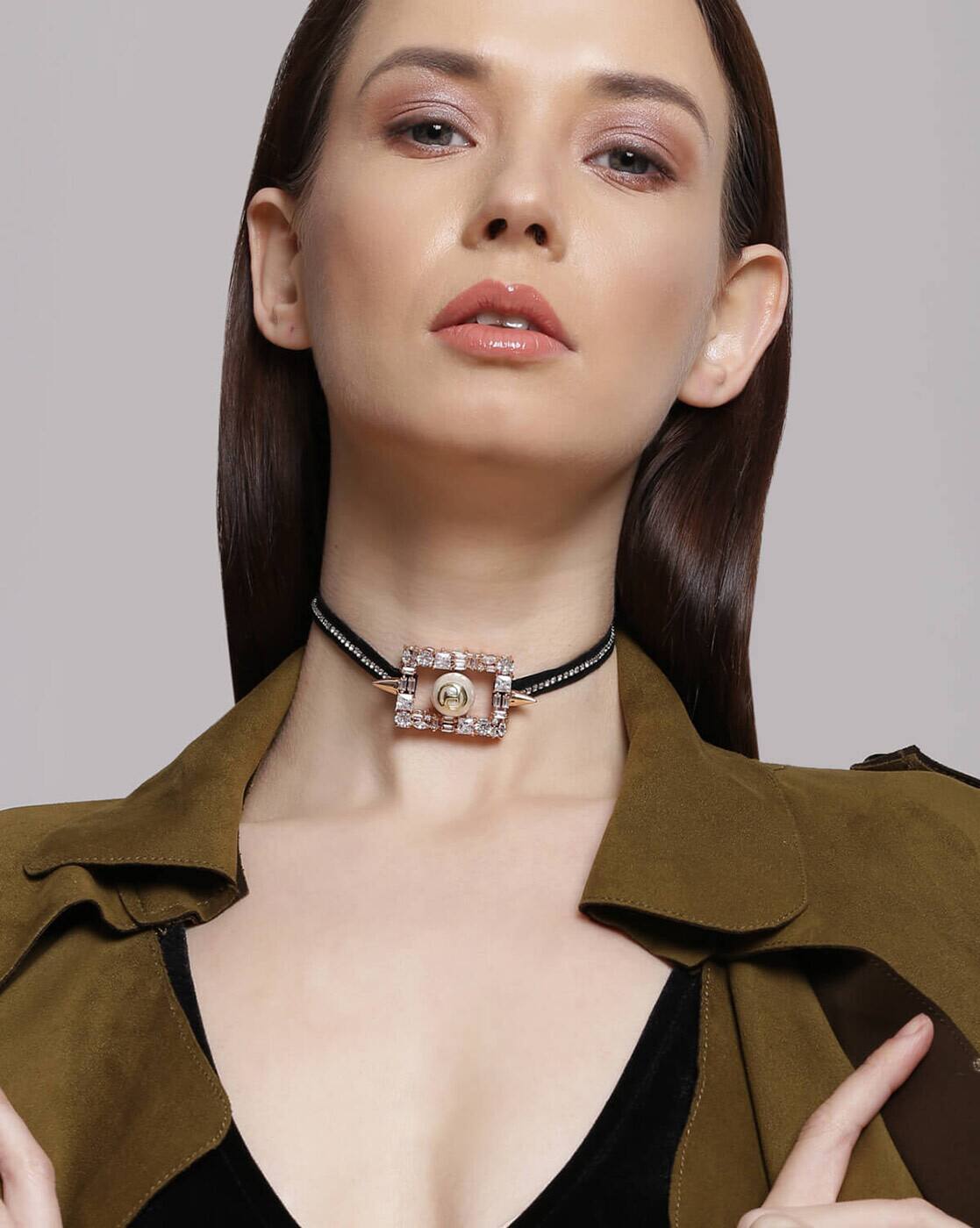 Buy Outhouse Stone Studded Choker 