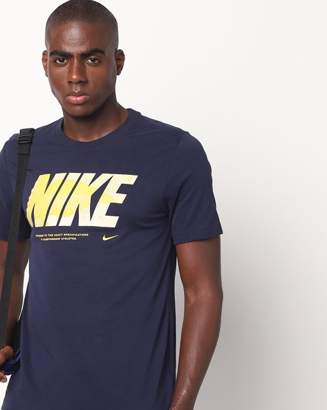 nike t shirts mens navy blue