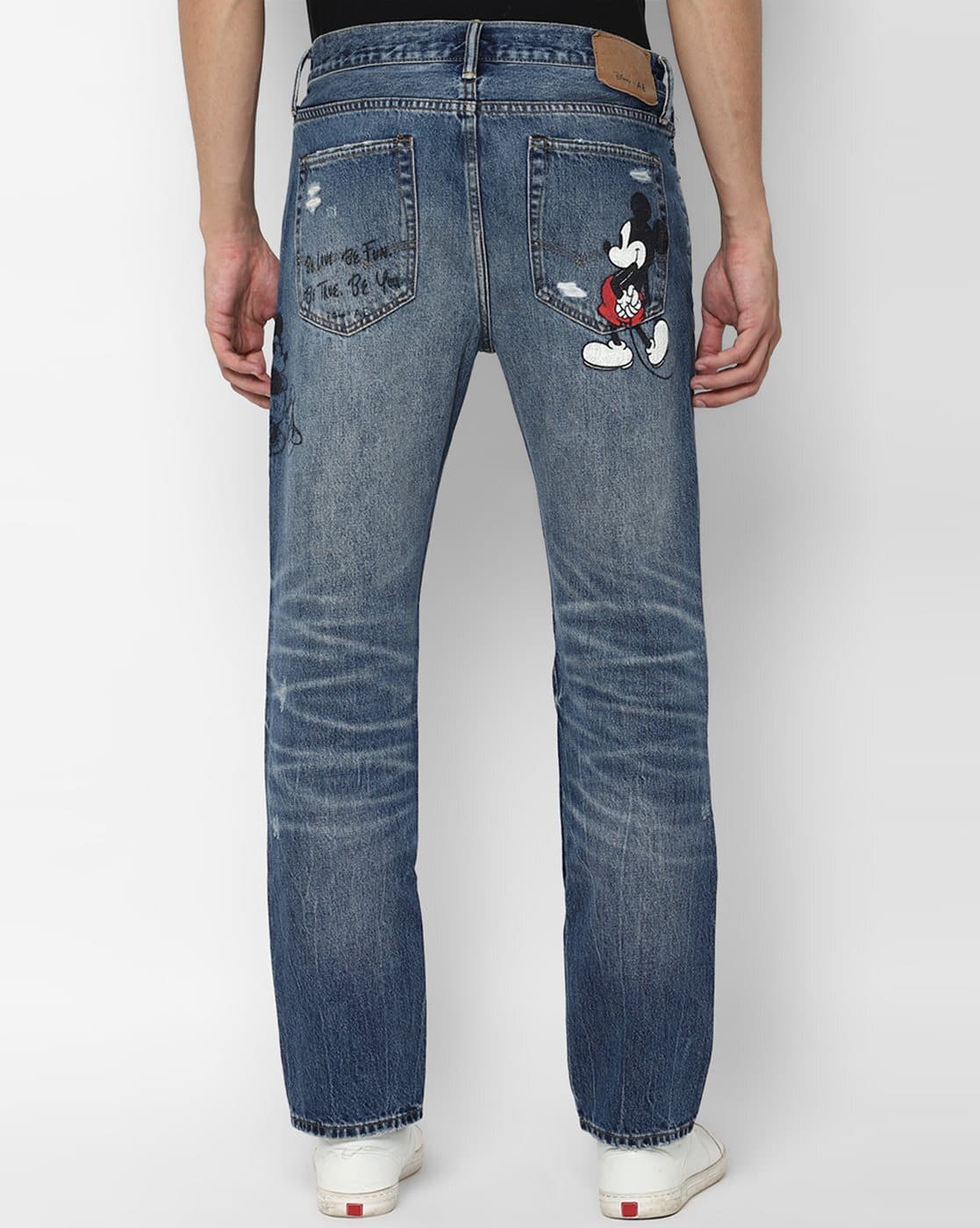 H And M Mickey Jeans H&M Disney Mickey Mouse High Waist Mom Jeans