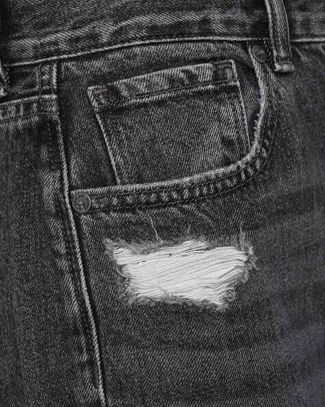 Buy Men's Camo Distressed Black Skinny Jeans Online | SNITCH