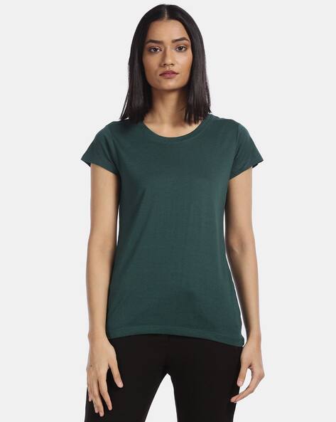 Buy Green Tshirts for Women by SUGR 