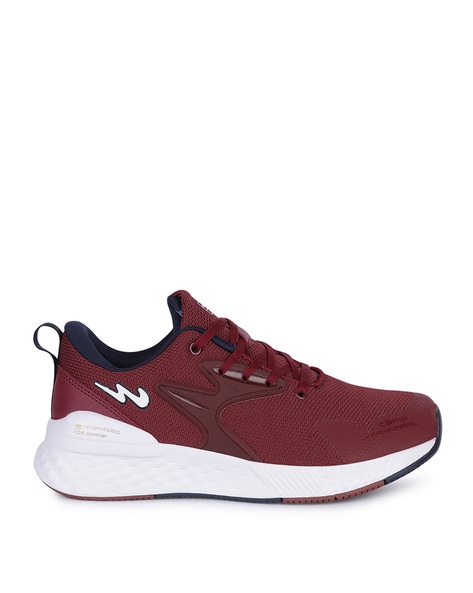 maroon running shoes men