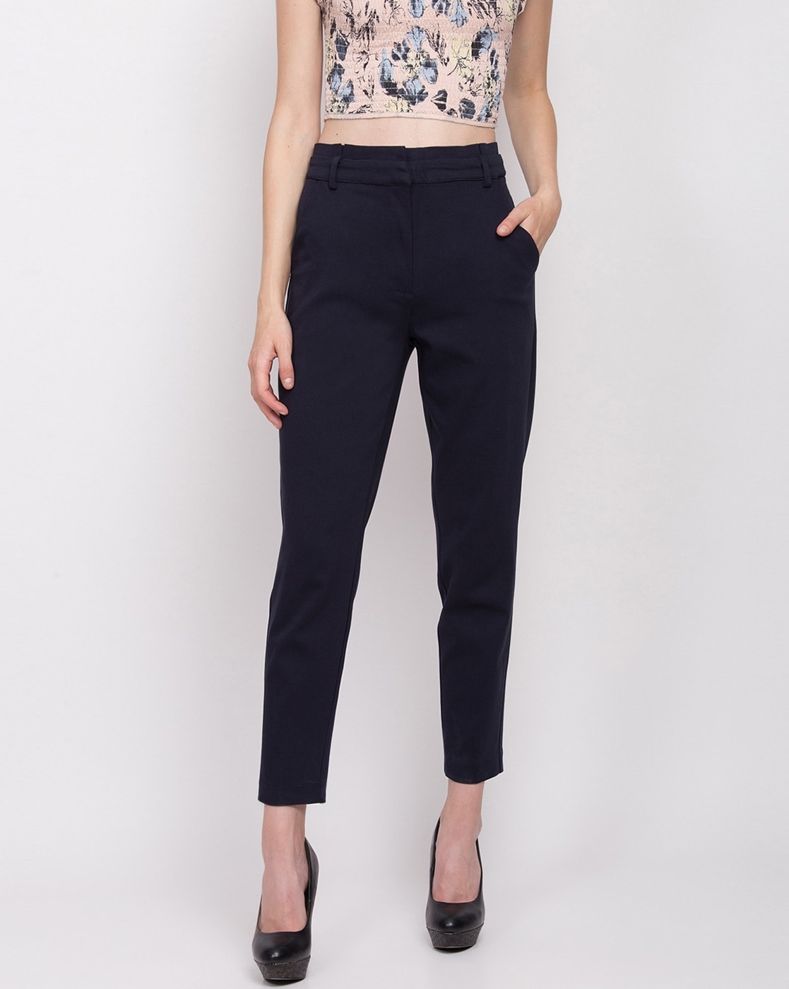 Buy Beige Trousers & Pants for Women by Styli Online | Ajio.com