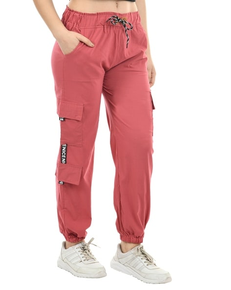 SRI CLUB Cargo Trousers for Women and Joggers for Girls of Stretchable and  Elasticated Drawstring waist