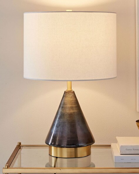 west elm metalized glass table lamp