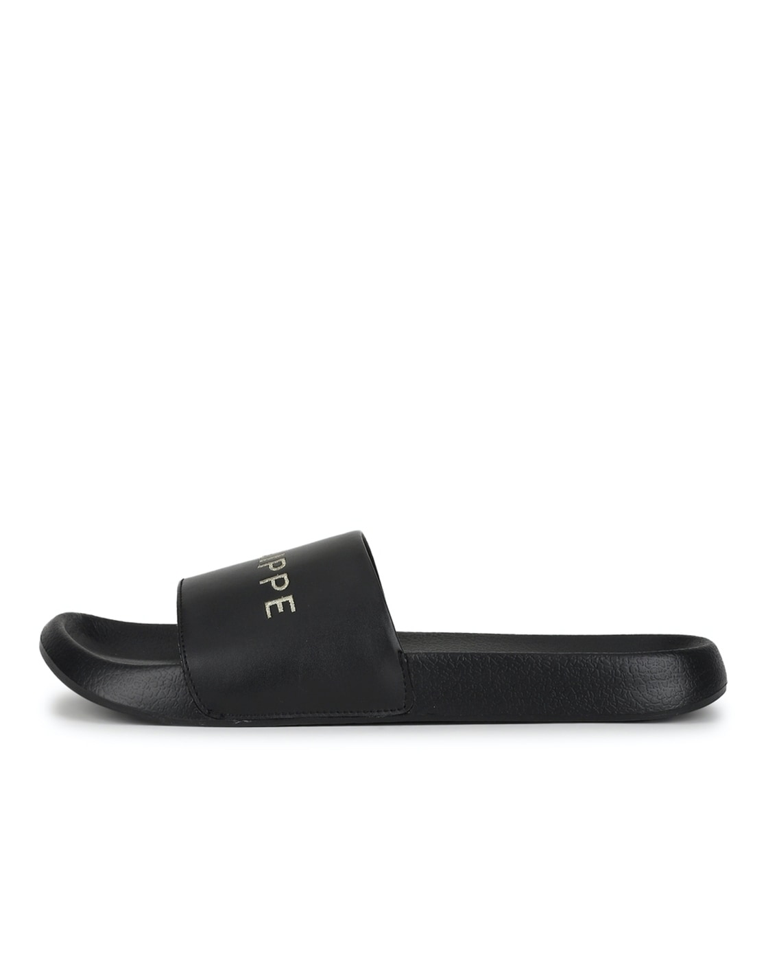 Buy Louis Philippe Men Black & White Brand Logo Printed Sliders - Flip  Flops for Men 14267316