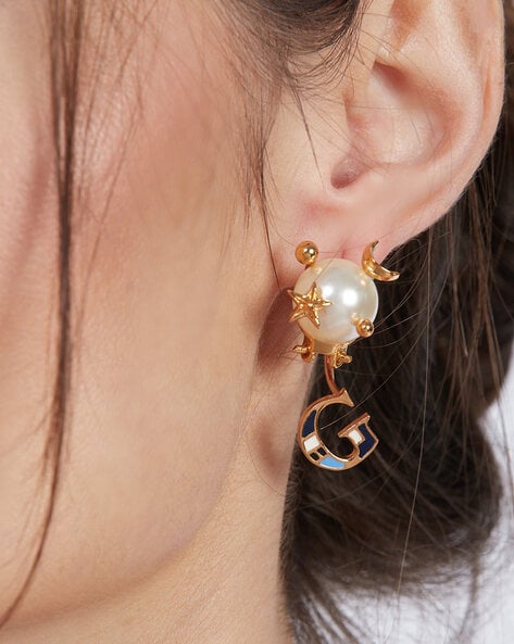 Dior Dior Pearl Pierced earrings metal resin pearl White Used women  ｜Product Code：2104102089241｜BRAND OFF Online Store