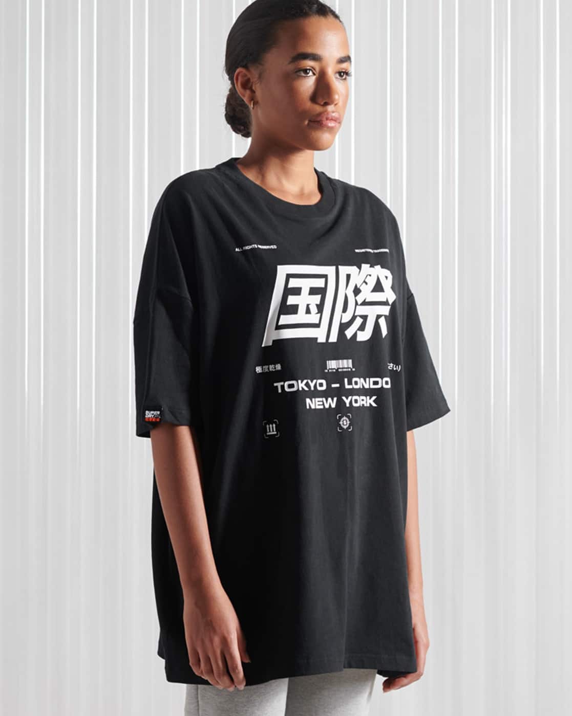 Buy Black Tshirts for Women by SUPERDRY 