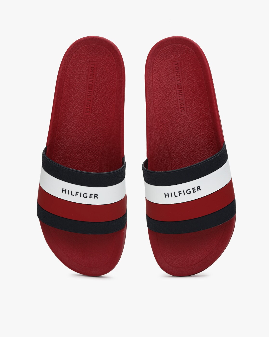 Tommy hilfiger red sale slides