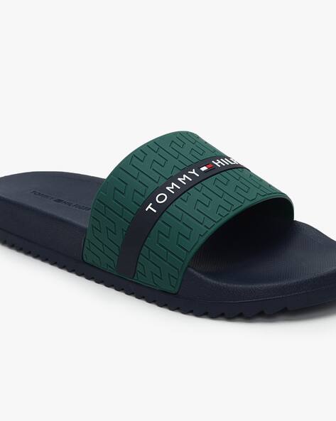 off white slides green