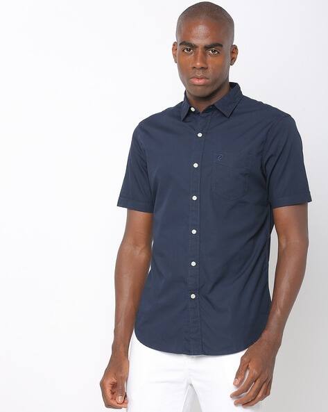 Buy Navy Blue Shirts for Men by DENIZEN 