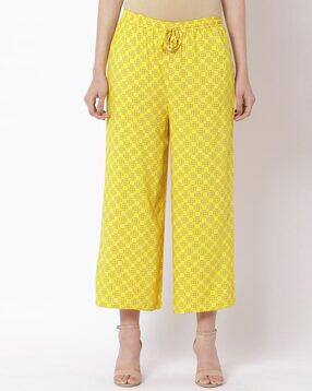 Printed Palazzos with Elasticated Waist-image-49
