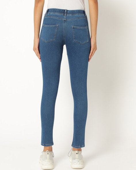 Buy High-Rise Skinny Fit Jeggings with Insert Pockets Online at Best Prices  in India - JioMart.