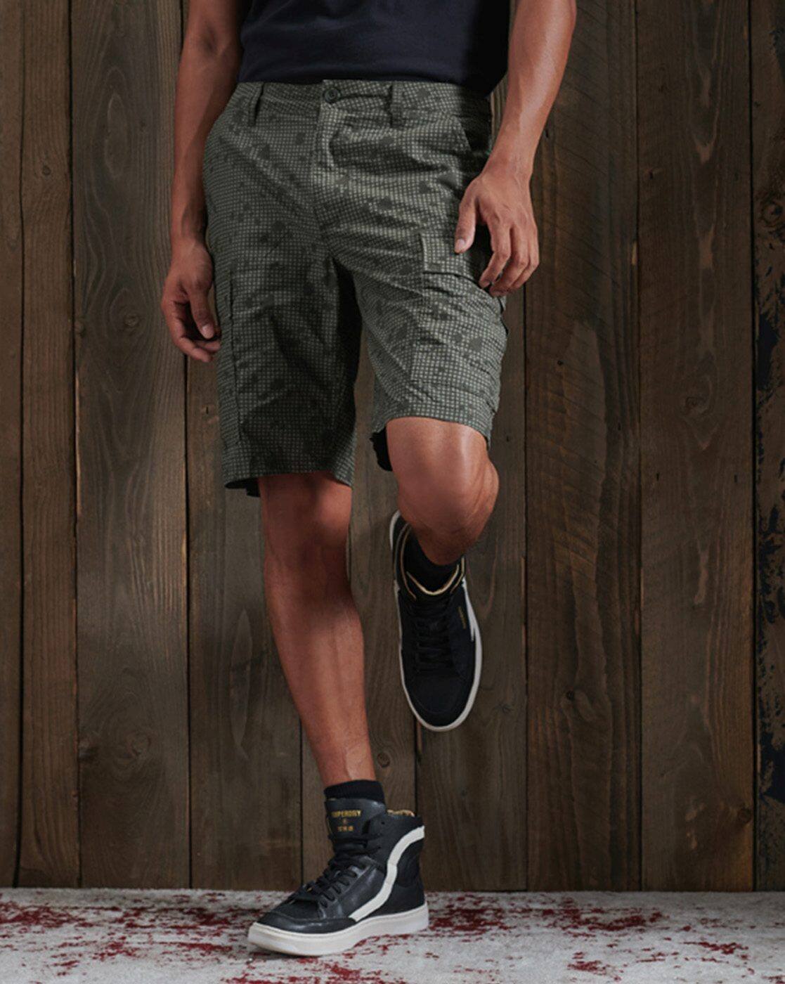 superdry checked shorts